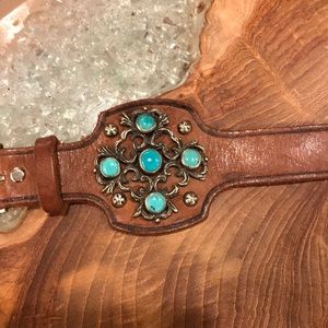 Pagie Wallace Turquoise Leather Cuff Sundance boho